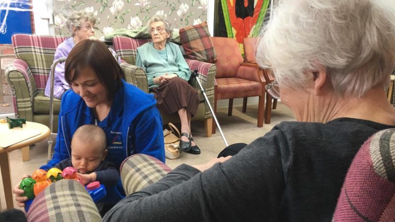 Play time begins with Charlie as residents wait for a cuddle.