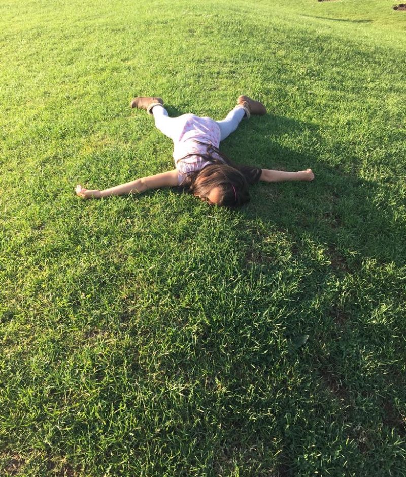 Exhausted daughter after four days of fun at Butlin's!