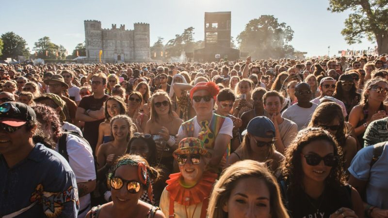 A packed Bestival crowd 
