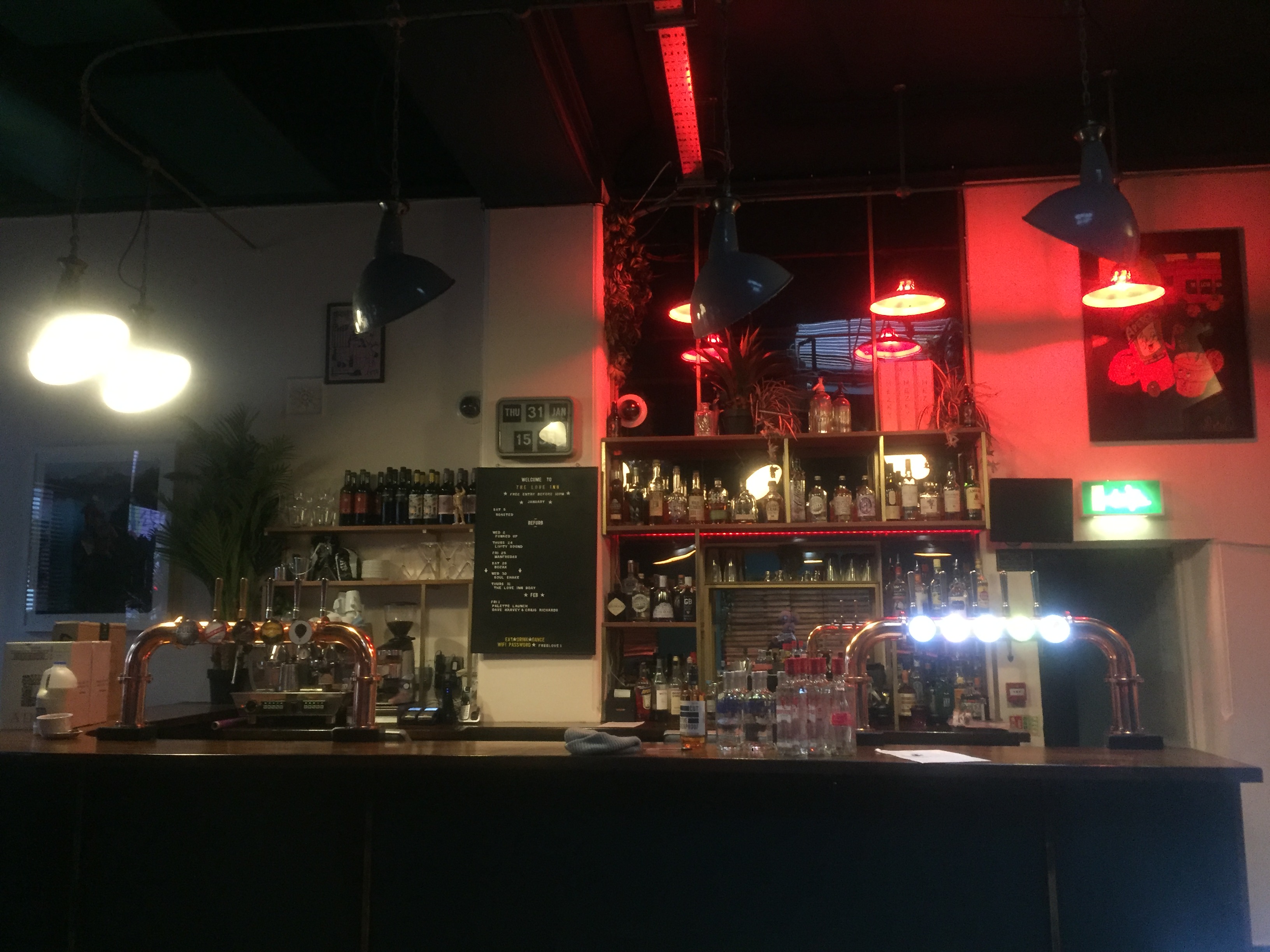 A fully stocked bar at The Love Inn on Stokes Croft