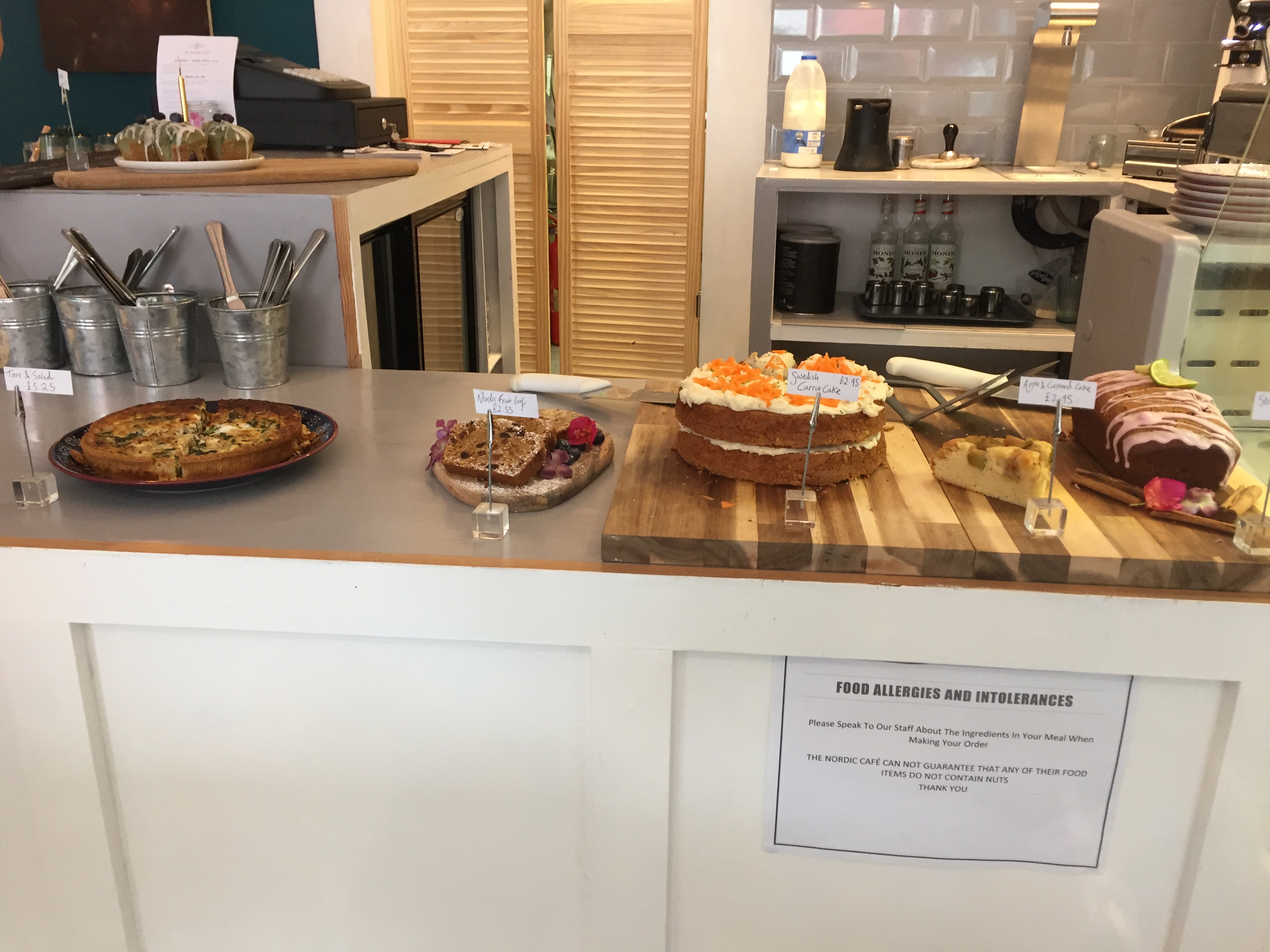 Fresh cakes at The Nordic Cafe