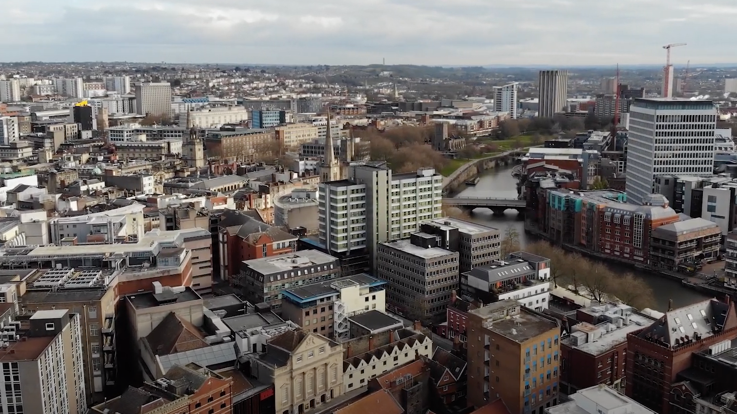 Bird’s eye view Bristol city at Bristol24/7