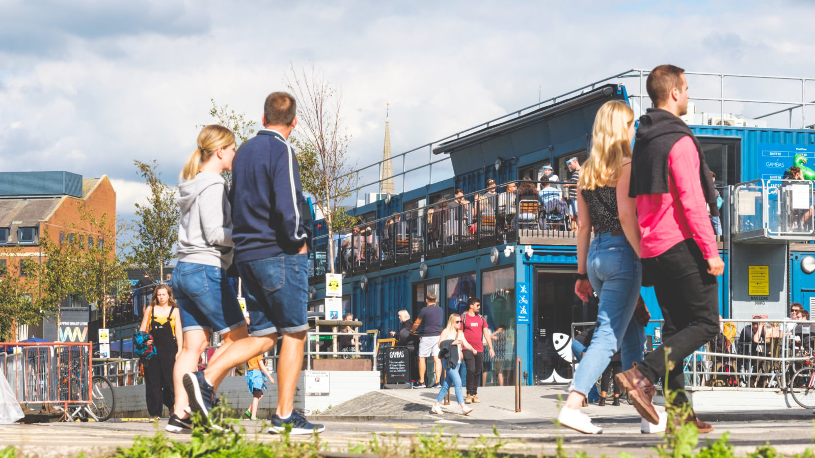 Bristol couples walking in the street