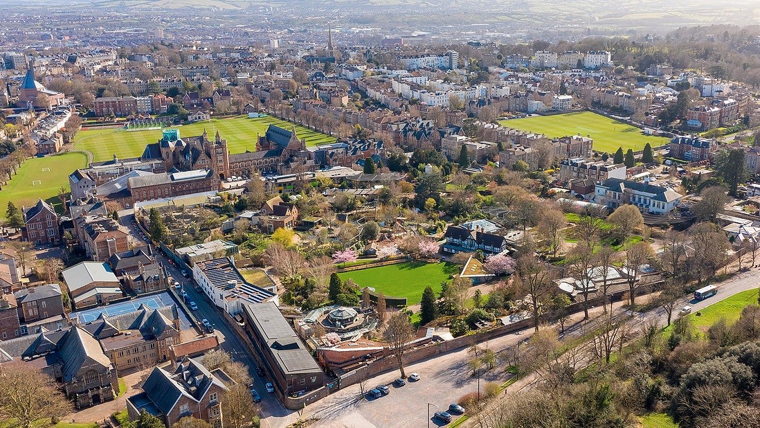 Aerial picture of the Bristol Zoo Gardens