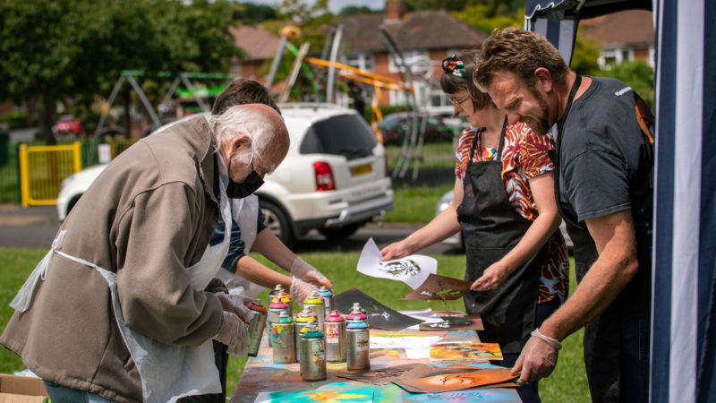 community spray painting workshop