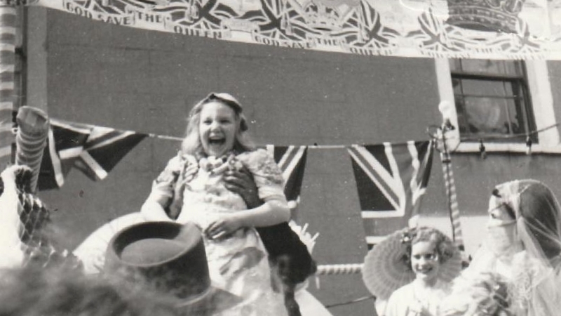 Queen's Coronation street party in 1953 on Bradley Crescent