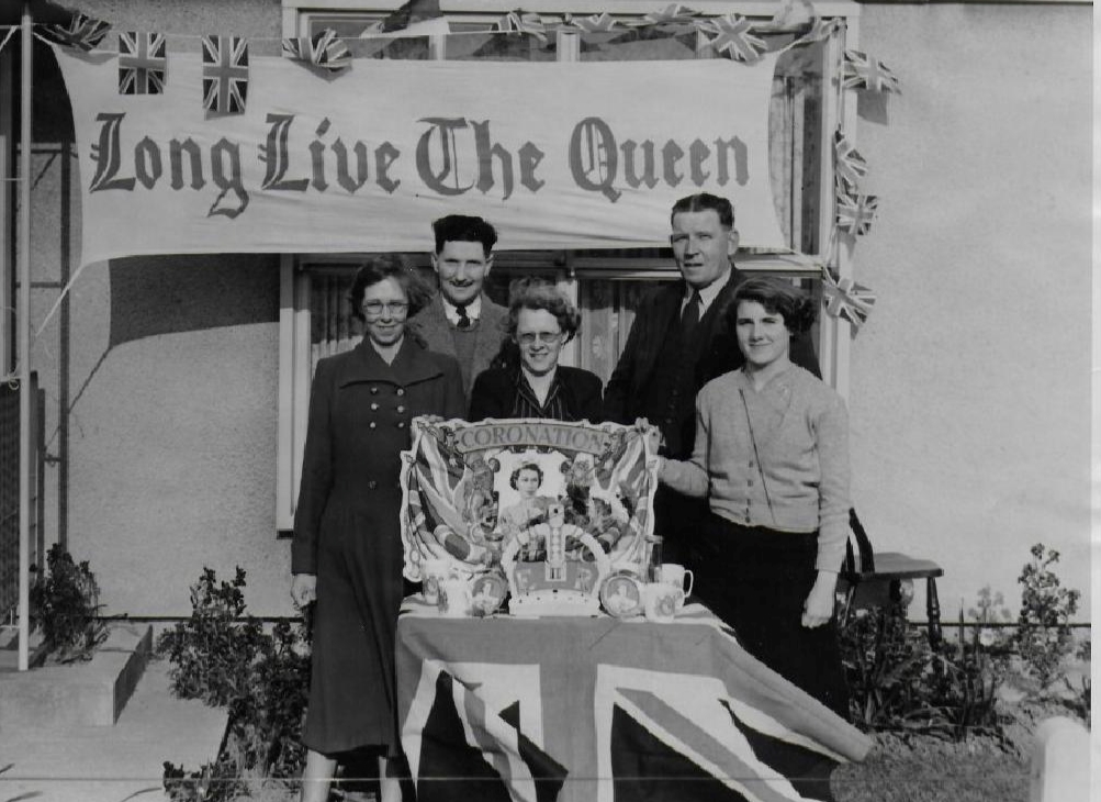 Queen's Coronations street party in 1953 on the Portway, Avonmouth.