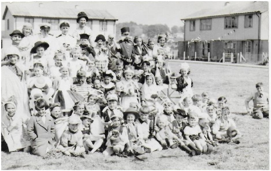 Queen's Coronations street party in 1953 on the Portway.