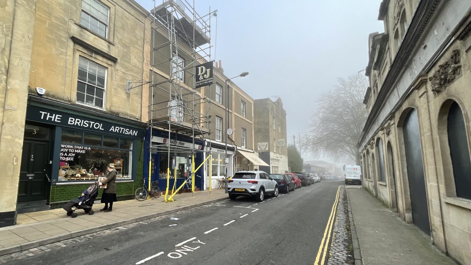 A foggy Lower Redland Road