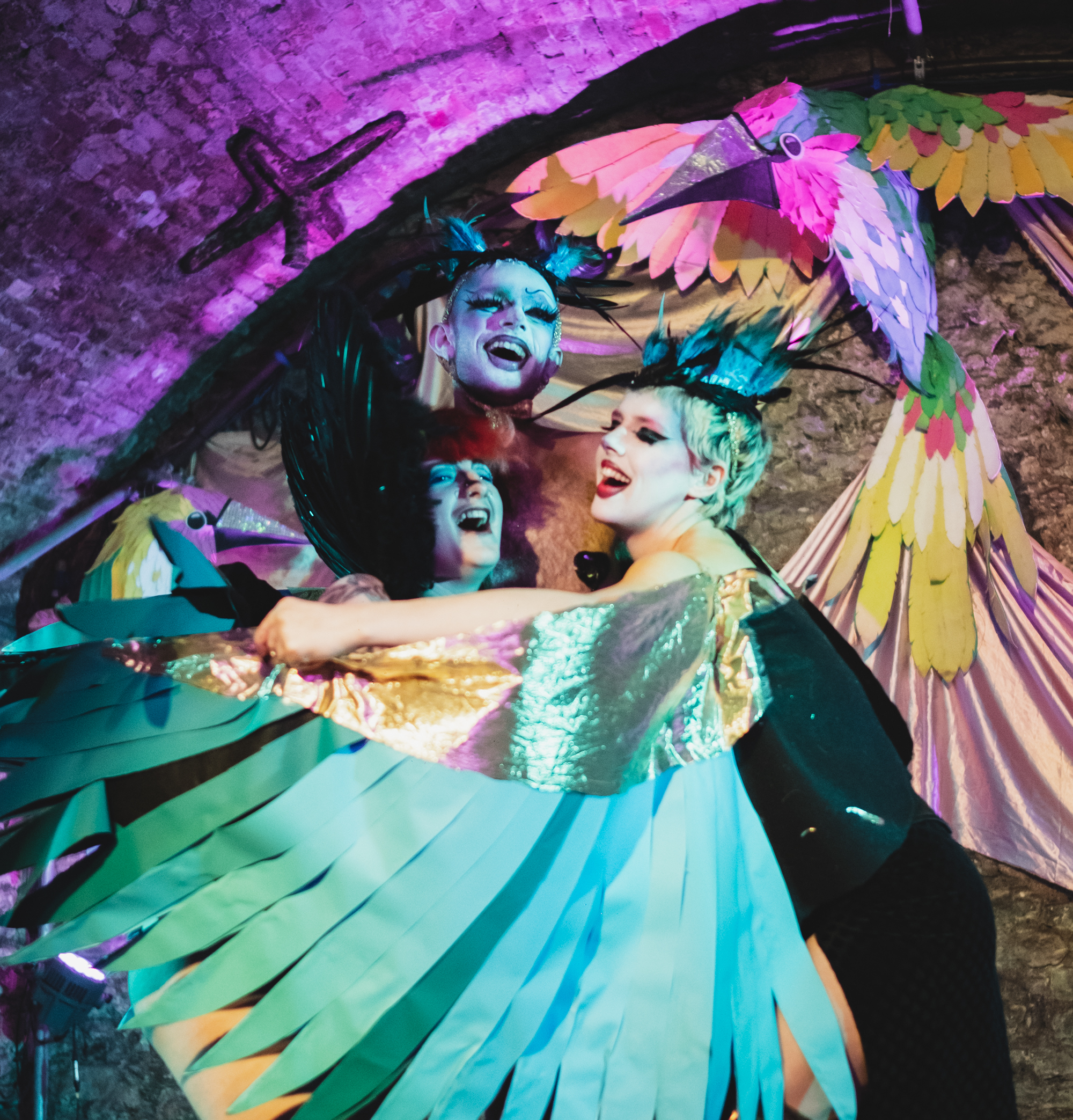 Producer and Director of the show, Astro-Zenica alongside host, Elektra Duboir and performer Gender Criminal