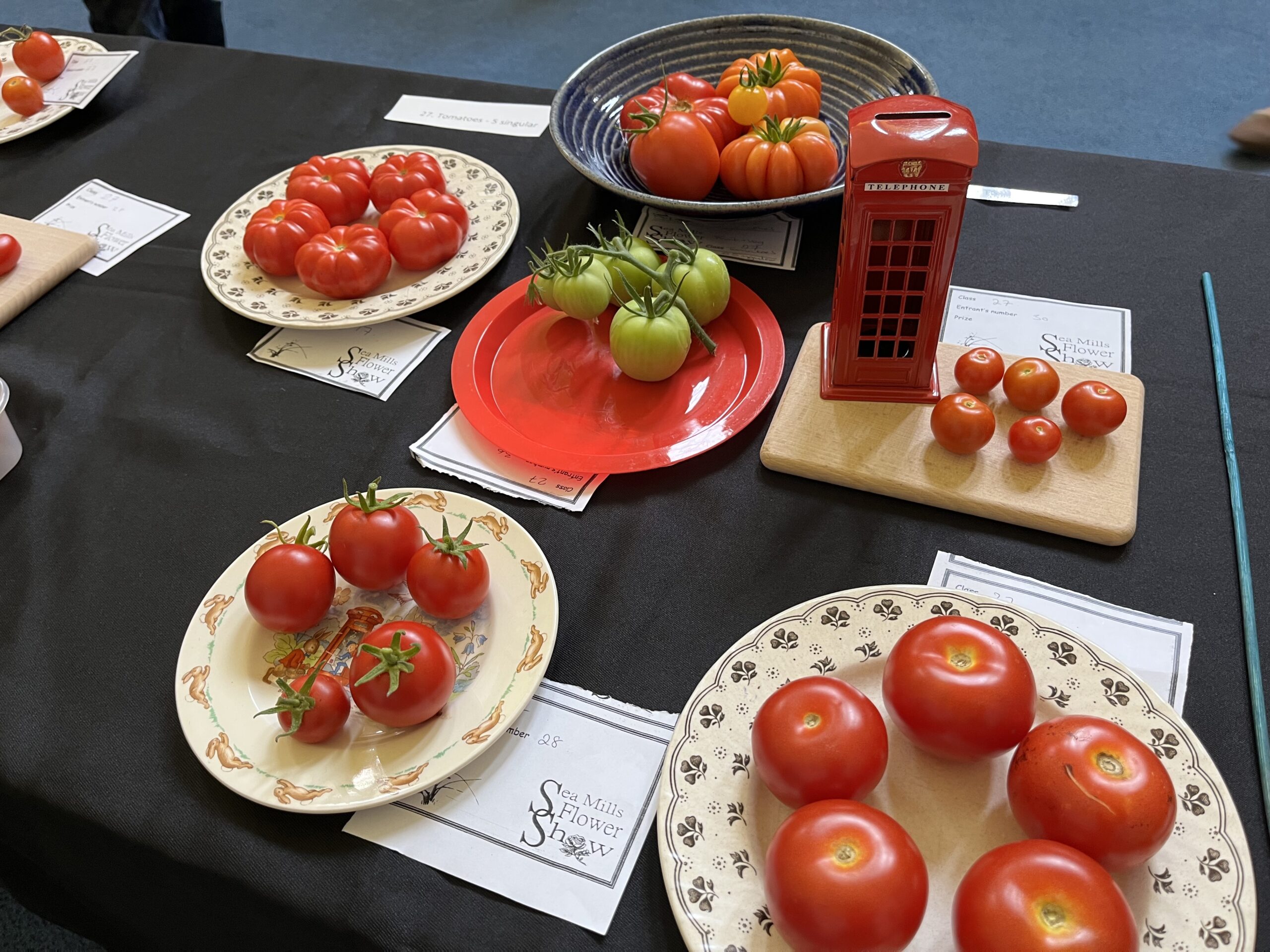 plates of delicious looking tomatoes