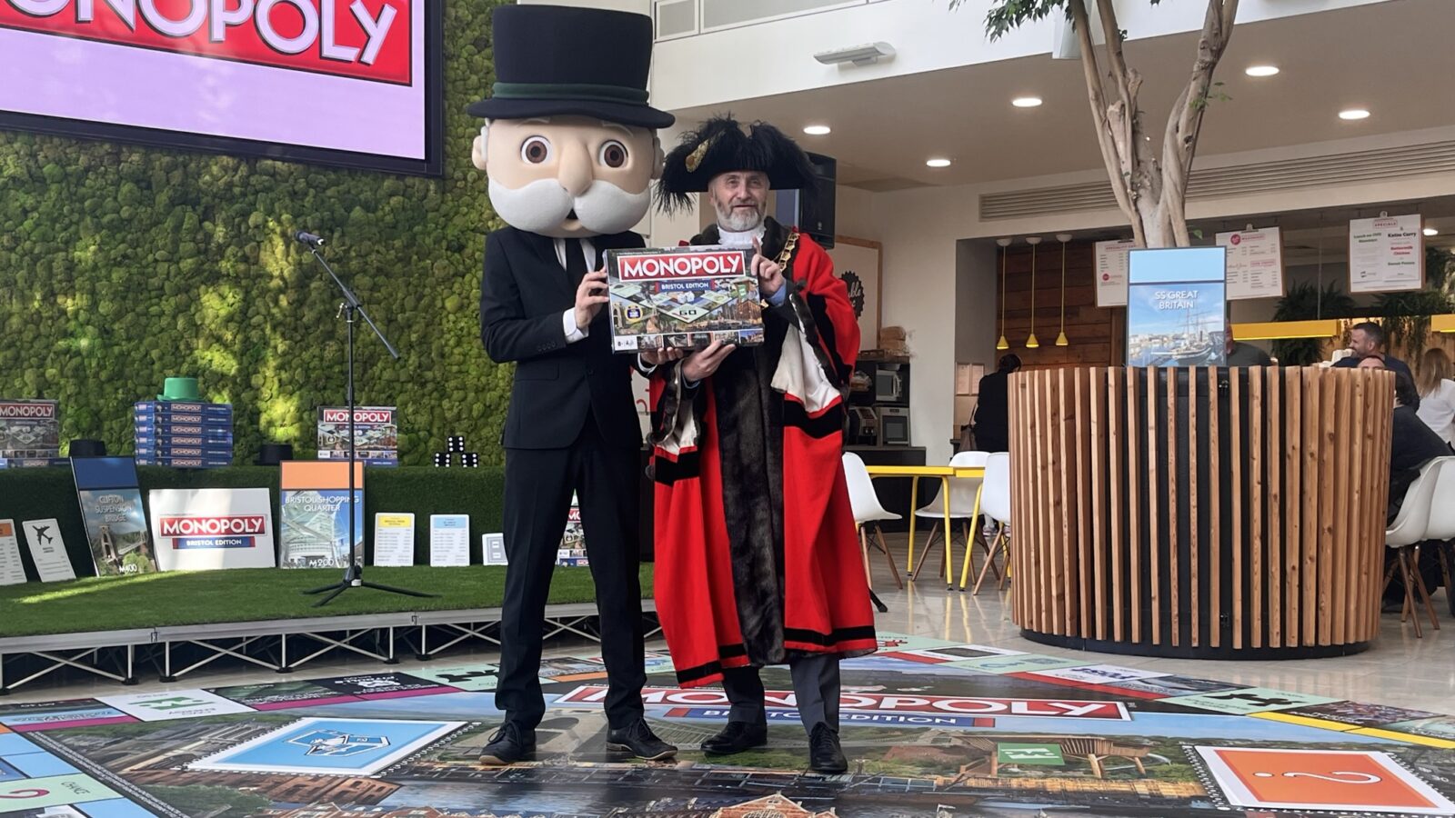 Mr Monopoly with Lord Mayor - Aden Harris
