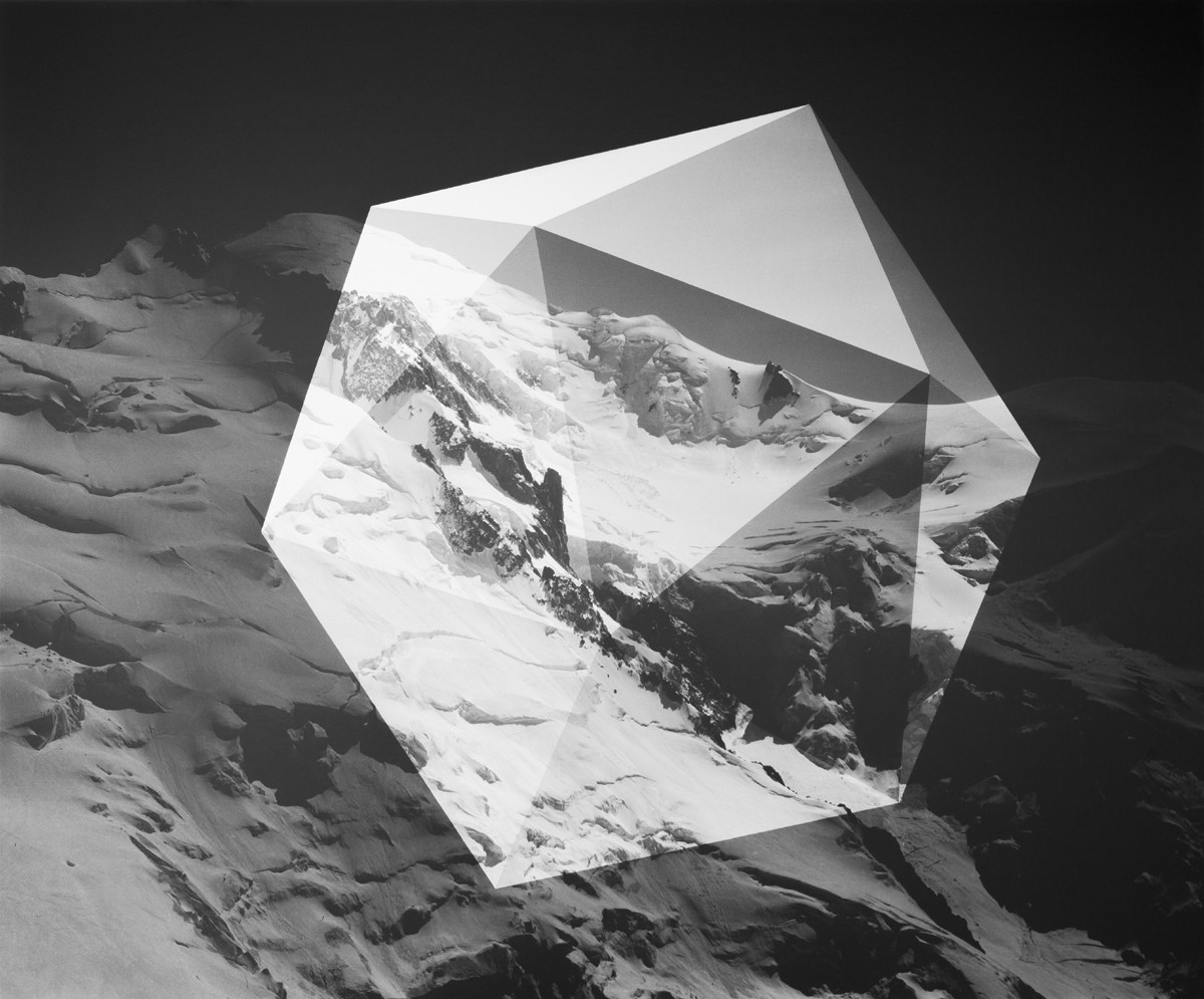 A fractal image of a mountain top
