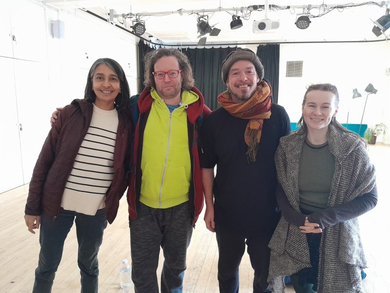 Four attendess of Easton Song singing group