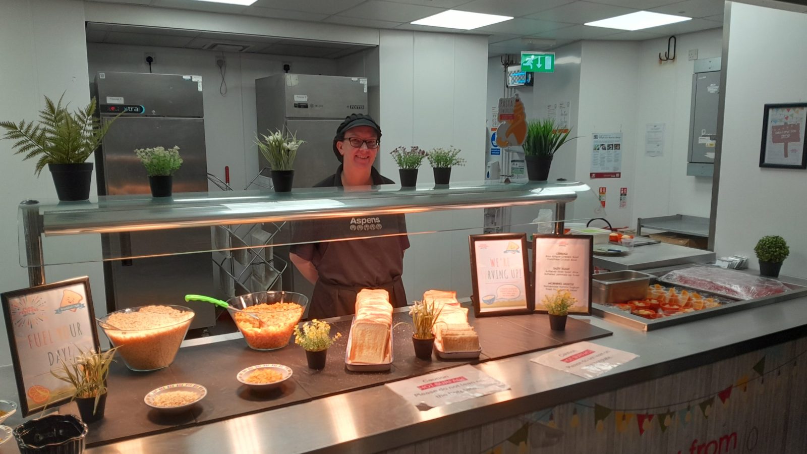 Breakfast buffet at Summerhill Academy