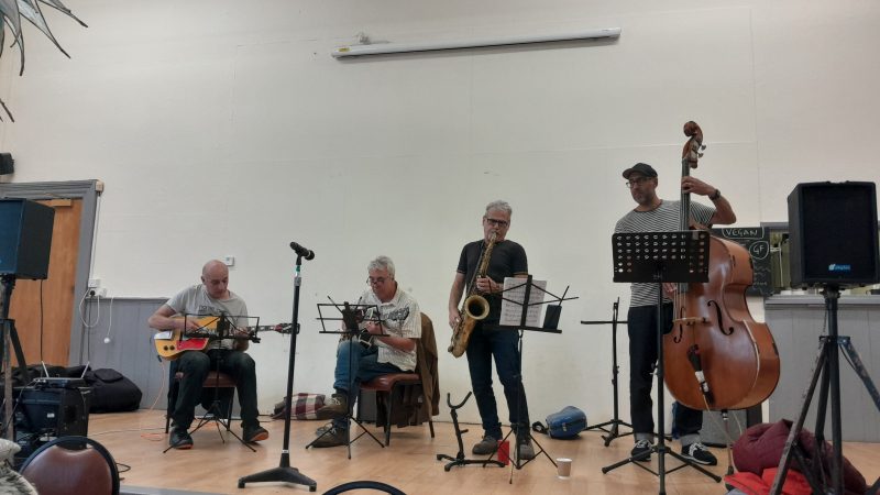 The Brillos Quartet on stage