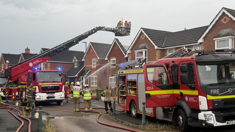 Lightning strike sets house on fire